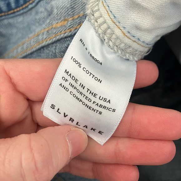 SLVRLAKE Women’s Distressed Beatnik High Waisted Blue Denim Jeans size 29 - Picture 9 of 9